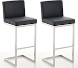 thumbnail of Décoshop26 - Set aus 2 modernen Barhockern mit Edelstahlgestell und schwarzem PVC-Sitz 10_0004384