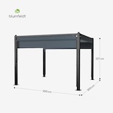 thumbnail of Pantheon Cortina Pavillon 3x3m | wetterbeständig | Aluminium | pulverbeschichtet | Rollläden Anthrazit / Schwarz
