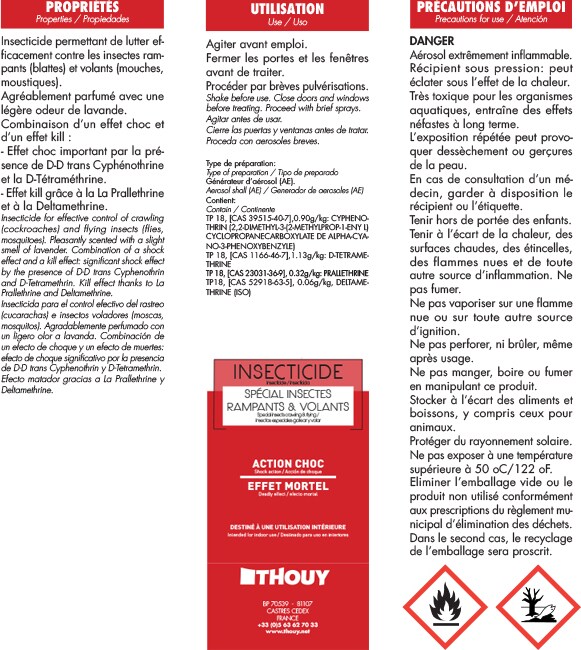 Insecticide aérosol insectes rampants et volants 750 mL | METRO