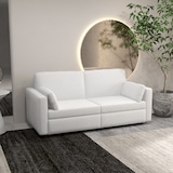 thumbnail of HOMCOM Sofá de 3 Lugares Sofá Sala de Estar Estofado em Poliéster com 2 Almofadas Acolchoadas 178x82x85 cm Creme