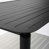 thumbnail of Table de terrasse rectangulaire en aluminium noire