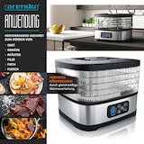 thumbnail of Arendo Dörrautomat mini mit Temperaturregler - Dehydrator - 5 Etagen - Timer 1 bis 72 h - 5 Einlegefächer - je Fach zwei Höhen - Food Fleisch Kräuter