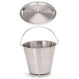 thumbnail of 2x Eimer + Deckel 15 L Chromnickelstahl, silber