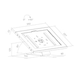 thumbnail of KIMEX - Soporte universal de pared o de mesa para tablet Apple y Samsung 12.9''-13'', Blanco