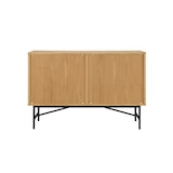 thumbnail of SalesFever Kommode breit | mit 6 Schubladen | MDF Eiche Echtholzfurnier | Gestell Metall | B 120 x T 40 x H 80 cm | natur – schwarz