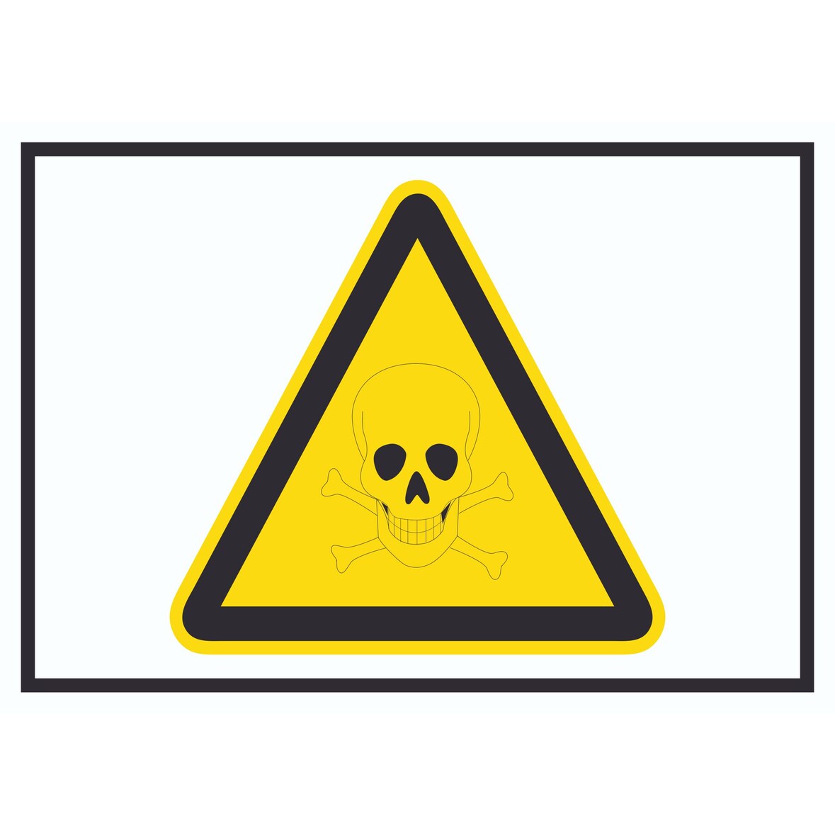 Vorsicht Giftige Stoffe Symbol Schild A4 (210x297mm)