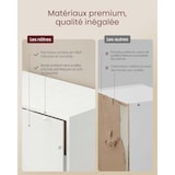 thumbnail of Helloshop26 - Bibliothèque étagère haute sur 6 niveaux avec porte meuble de rangement ouvert 24 x 60 x 175 cm pour salon bureau 12_0005285