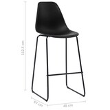 thumbnail of Décoshop26 - Lot de 2 tabourets de bar x2 chaises haute siège en plastique noir cadre en métal DEC029403