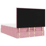 thumbnail of vidaXL Ottoman-Bett mit Matratzen & LEDs Rosa 140x200 cm Samt
