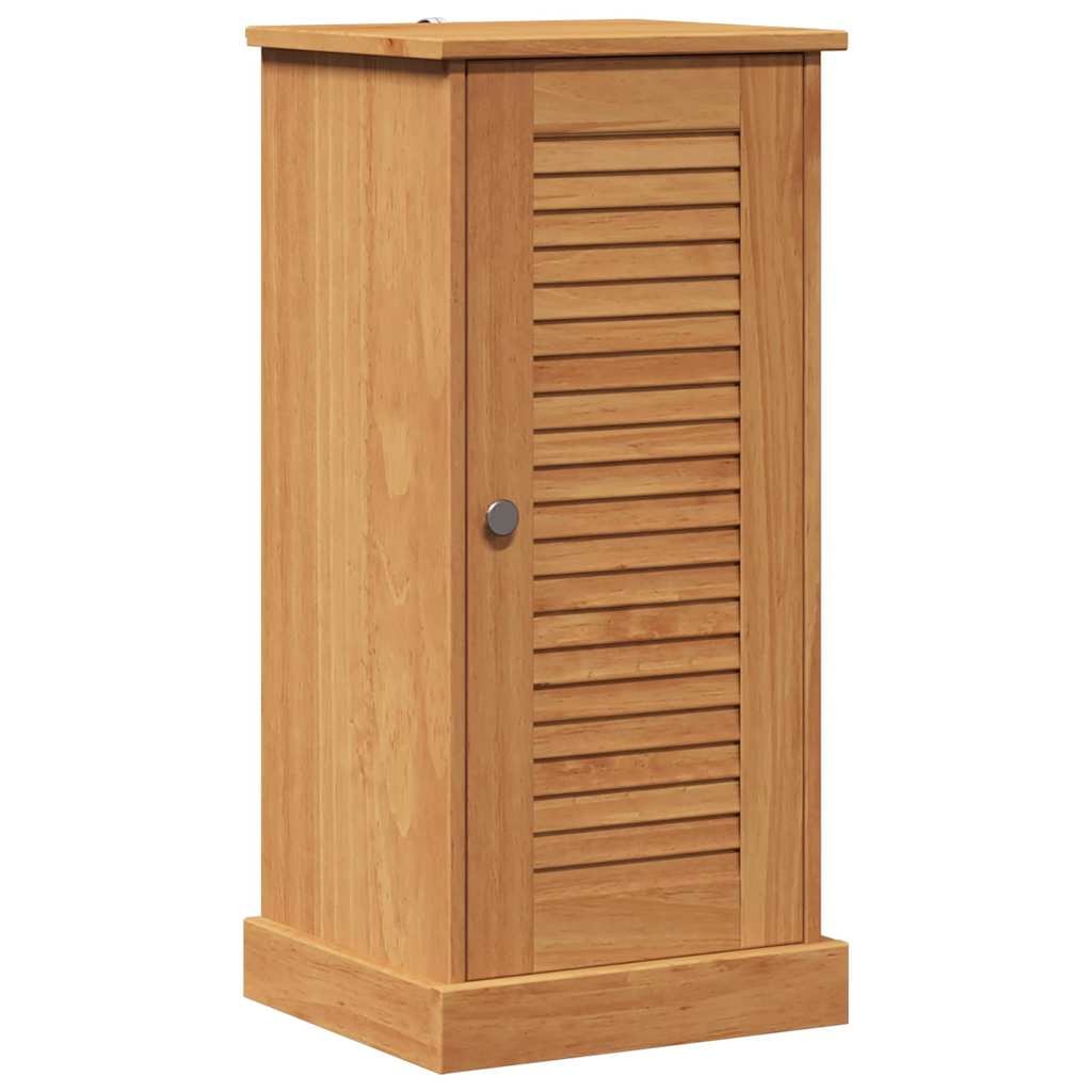 Helloshop26 - Rechteckiger Badezimmerschrank 37,5 x 34 x 80 cm mit praktischem Stauraum rustikaler Stil braunes Mangoholz 02_0057905