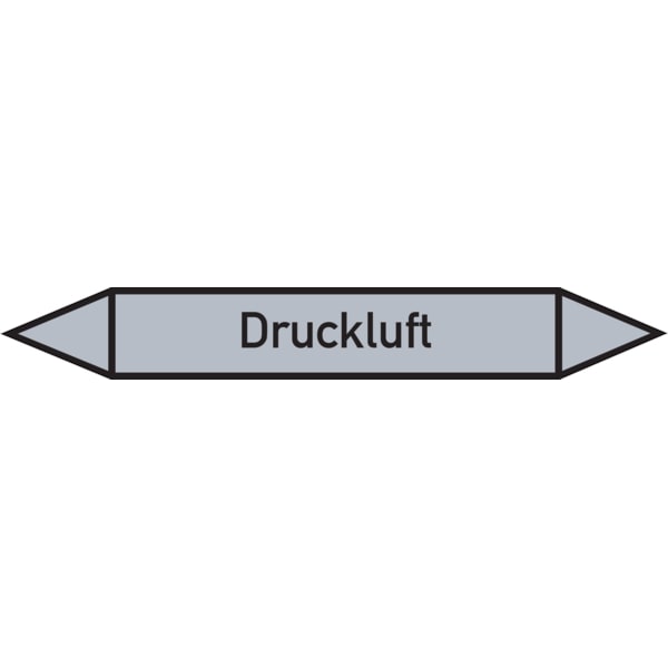 Rohrleitungskennzeichen Druckluft - 187x26 mm Folie selbstklebend