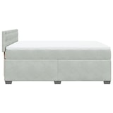 thumbnail of vidaXL Boxspringbett mit Matratze Hellgrau 140x190 cm Samt