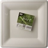 thumbnail of 12 X 12 Teller, Zuckerrohr "pure" eckig 26 cm x 26 cm weiss