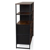 thumbnail of Kommode RAGALA 84x30x92cm 6 Schubladen 2 offene Fächer räuchereiche hjh LIVING