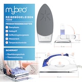 thumbnail of MyBeo Reisebügeleisen 700 W, klappbar, Antihaft-Sohle, Dampffunktion, Temperaturregler, kompakt & leicht