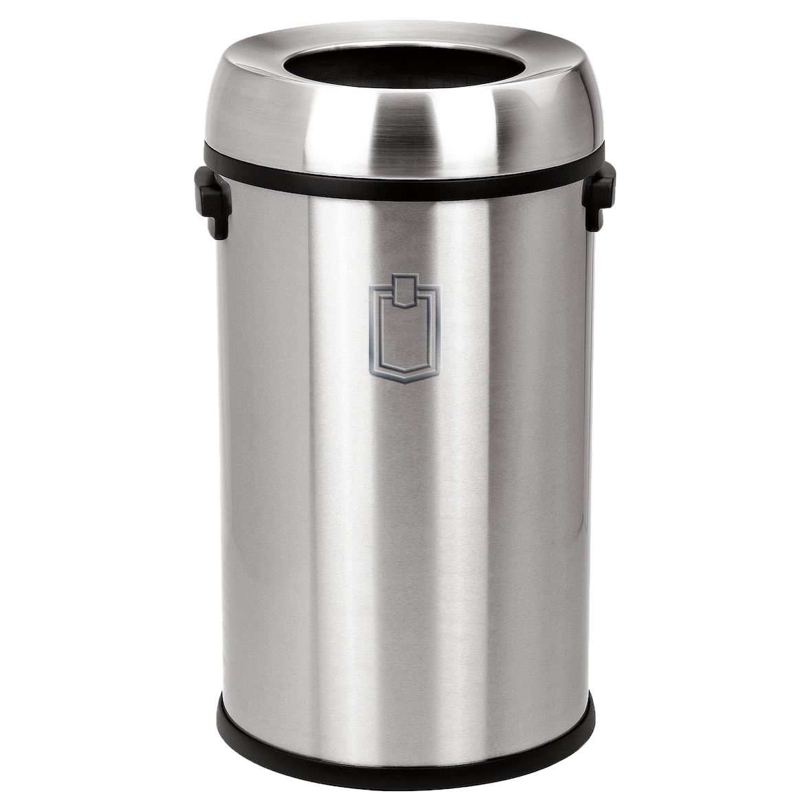 METRO PROFESSIONAL Afvalbak voor buiten 65 L, roestvrij staal / kunststof, ⌀ 42 cm x 69 cm, zilver