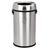 thumbnail of METRO PROFESSIONAL Afvalbak voor buiten 65 L, roestvrij staal / kunststof, ⌀ 42 cm x 69 cm, zilver