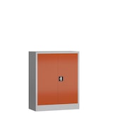thumbnail of Metallschrank abschließbar Flügeltürenschrank Aktenschrank 100x80x38cm grau/rot X-530314
