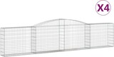 thumbnail of vidaXL Gabionen mit Hochbogen 4 Stk. 400x30x80/100cm Verzinktes Eisen