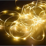 thumbnail of Fita LED solar impermeável com mangueira luminosa e painel solar impermeável (12 Metros - 100 Led, Branco Quente) Coshano