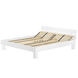thumbnail of Weißes Doppelbett Massivholz Buche 180x200 Zubehör wählbar V-60.86-18W Federholzrahmen inkl.