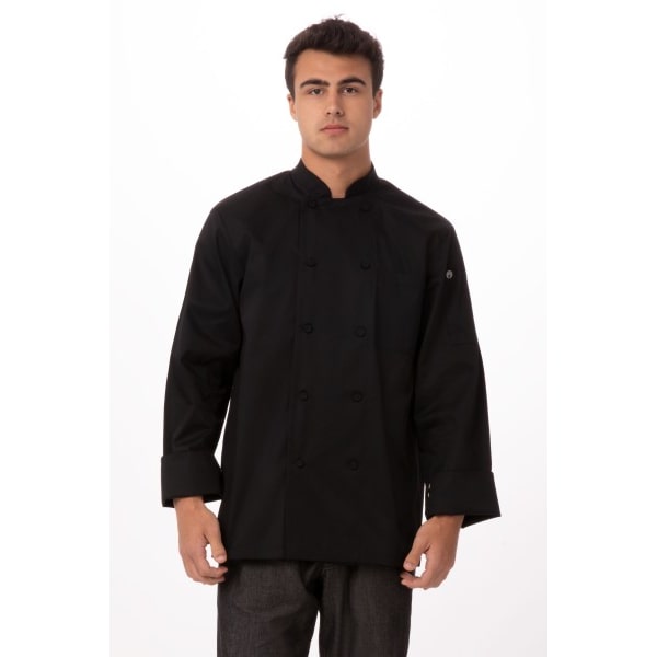 Chef Works® Kochjacke CALGARY Cool Vent™, Knöpfe, Schwarz, Größe XL