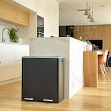 thumbnail of Kitchen Move Papelera de pedal de reciclaje MAJOR negro 60L Acero inoxidable Negro