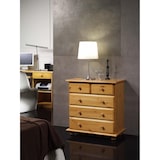 thumbnail of Cómoda de 5 gavetas, pinho maciço, Moblit, série Canet, medidas: (81x78x39) cm (altura-largura-profundidade), cor mel