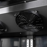 thumbnail of Frigorífico expositor para bebidas con panel iluminado, negro, 2 puertas de vidrio abatibles, 218 x 128 x 74 cm, con cerradura, 1040 L Vaiotec 11947