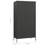 thumbnail of vidaXL Kleiderschrank Anthrazit 90x50x180 cm Stahl