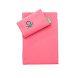 thumbnail of Benetton - Conjunto de cama de solteiro de 3 peças: lençol plano (160x280cm), lençol justo (90x200cm), 1 fronha (50x85cm) 100% algodão rosa