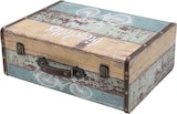 thumbnail of HMF Vintage Deko Koffer aus Holz, Aufbewahrungsbox mit Deckel und Ledergriff, stilvolle Aufbewahrung und Geschenkidee,  Fahrrad, 44 x 32 x 16 cm
