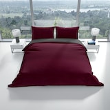 thumbnail of Bettwäsche 200x200 cm Seersucker Bordeaux Anthrazit Wendeseite Atmungsaktiv