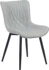 thumbnail of DELUKE® Stuhl KELCE Kunstleder - 80,5x50x62cm, grau, Metall Gestell Stühle Esszimmerstühle Stuhl Esszimmer Esstisch Stühle Küchenstuhl