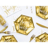 thumbnail of 6 Teller Silvester gold `Happy New Year`
