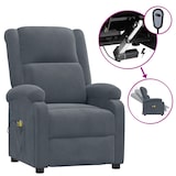 thumbnail of vidaXL Massagesessel Elektrisch Dunkelgrau Samt