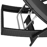 thumbnail of tectake Rattan Sonnenliege Océane Aluminium 5-fach verstellbar Polyrattan wetterfest Schwarz 190x71x34-74.5cm