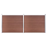 thumbnail of vidaXL Zaunelement Set WPC : Farbe - Braun, Größe - 353 x 146 cm