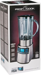 thumbnail of Proficook UM 1006 Frullatore, Vaso di Vetro da 1,8 litri, 5 Velocità+TURBO, Funzione Tritaghiaccio, 1200W, Argento