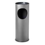 thumbnail of Stil Casa corbeille avec cendrier, acier peint, Ø 24,3 x h. 66,5 cm, grille pour éteindre les cigarettes, 1 kg de sable, 17 litres, gris