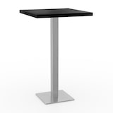 thumbnail of Gastro Stehtisch 70x70 cm | Dunkle Holzoptik | Edelstahlgestell