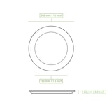 thumbnail of BIOZOYG 100 Stück Einwegteller rund Ø 26 cm Bio Geschirr Zuckerrohr Teller stabil biologisch abbaubar kompostierbar Bagasse Einwegteller Bioparty