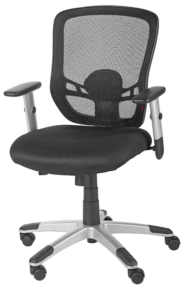 SIGMA Sedia da ufficio SC401, plastica, altezza seduta regolabile, nero/argento