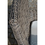 thumbnail of Polyrattan Gartenstuhl Fontana 5mm grau-meliert/cremeweiß