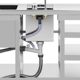 thumbnail of Royal Catering Mesa de coctelería - con recipiente para hielo, 4 cubetas GN 1/9, enjuagador de vasos y soporte para botellas -