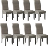 thumbnail of tectake 8 sedie da sala da pranzo con seduta ergonomica - grigio marmorizzato - 403993