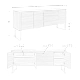thumbnail of Angel Cerdá  Walnoot dressoir met zwart glazen blad 3060C