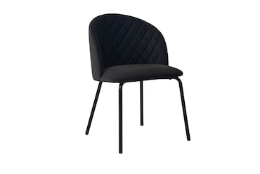 METRO PROFESSIONAL Gepolsterter Restaurantstuhl Montua, Stahl/Polyester,  schwarz