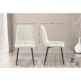 thumbnail of Set van 4 Dijon Eetkamerstoelen creme/Stof