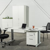 thumbnail of Rocada mesa de oficina serie metal 180x80 blanco / blanco